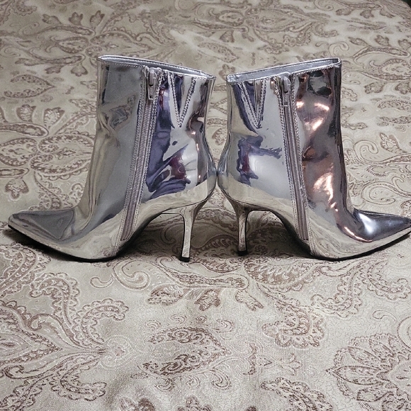 a new day Shoes - a new day Metallic Silver Heeled Boots